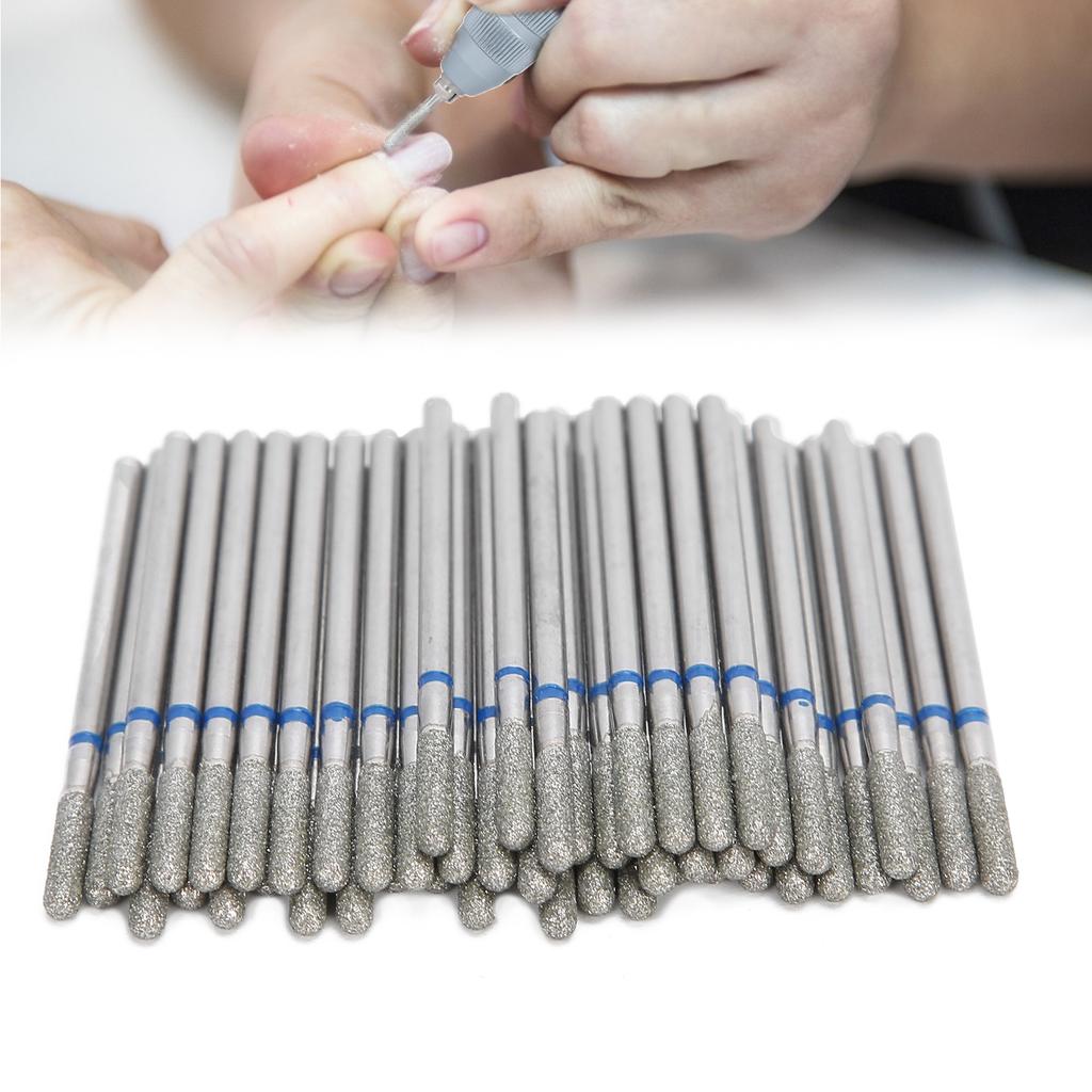 50pcs Portable Nail Drill Bits Dead Skin Removal Nail Grinding Polishing Head Accessory (M-41.25)