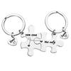 Always Forever Puzzle Stainless Steel Keychain Building Block Design Fashion Couple Pendant Practical High Quality Gift