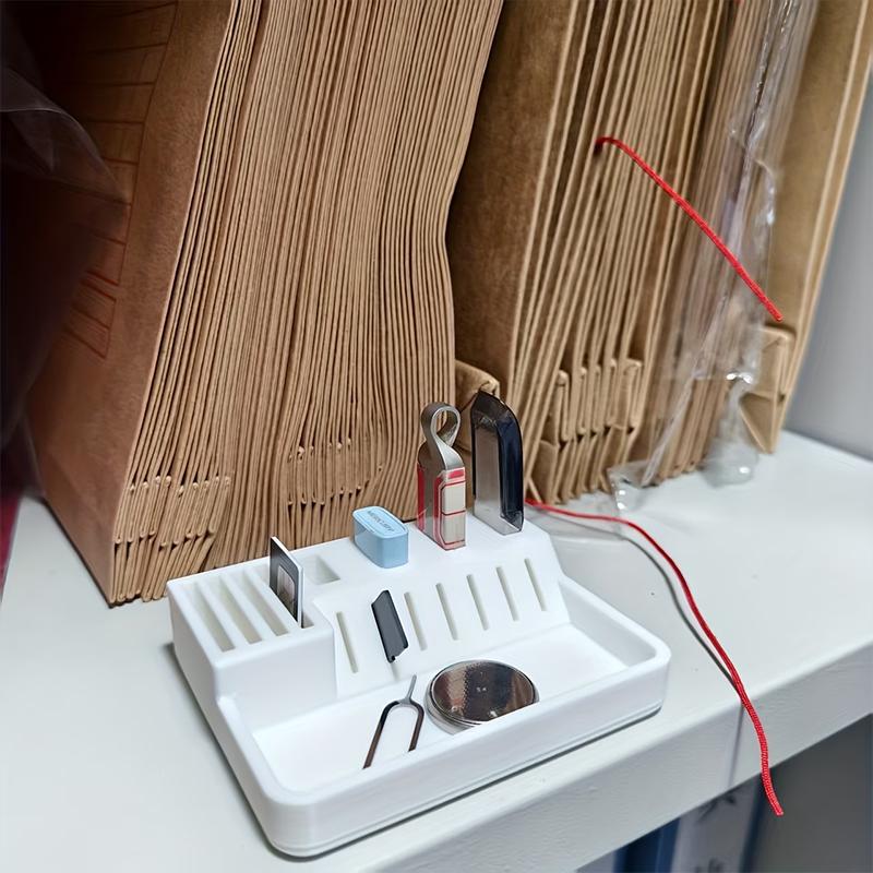 Multi Functional USB Storage Decor Card Storage Box Memory Card Clip Box USB Drive/Wireless Receiver Office Desktop Organize