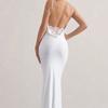 European and American summer camisole backless fishtail dress dress