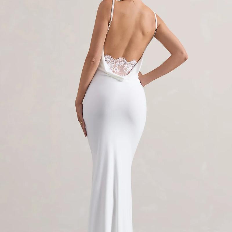 European and American summer camisole backless fishtail dress dress