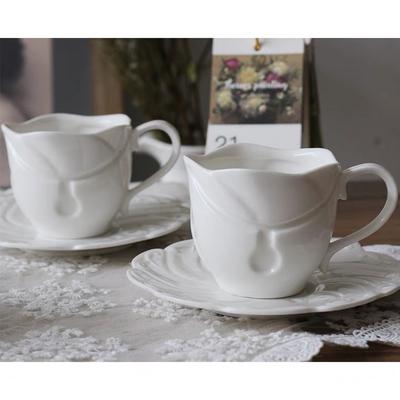 European Court Style Coffee Cup Dish Two-piece Set Afternoon Tea Coffee Cup Ceramic Water Cup Mug Milk Cup