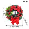 Holiday Decor 30cm Christmas Wreath Frosted Branches Red Berries Christmas Garland Plastic Artificial Garland Window