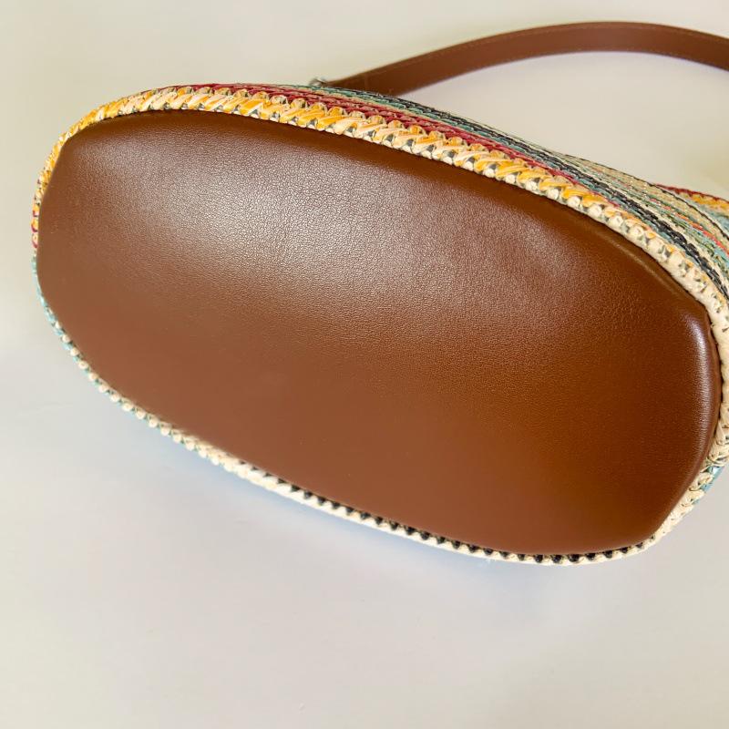 2025 Autumn Women's Fashion Colorful Woven Crossbody Handbag