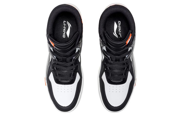 Li Ning Wave Superwave Mid Top Skateboard Shoes Men's Black Orange AGCQ179-2