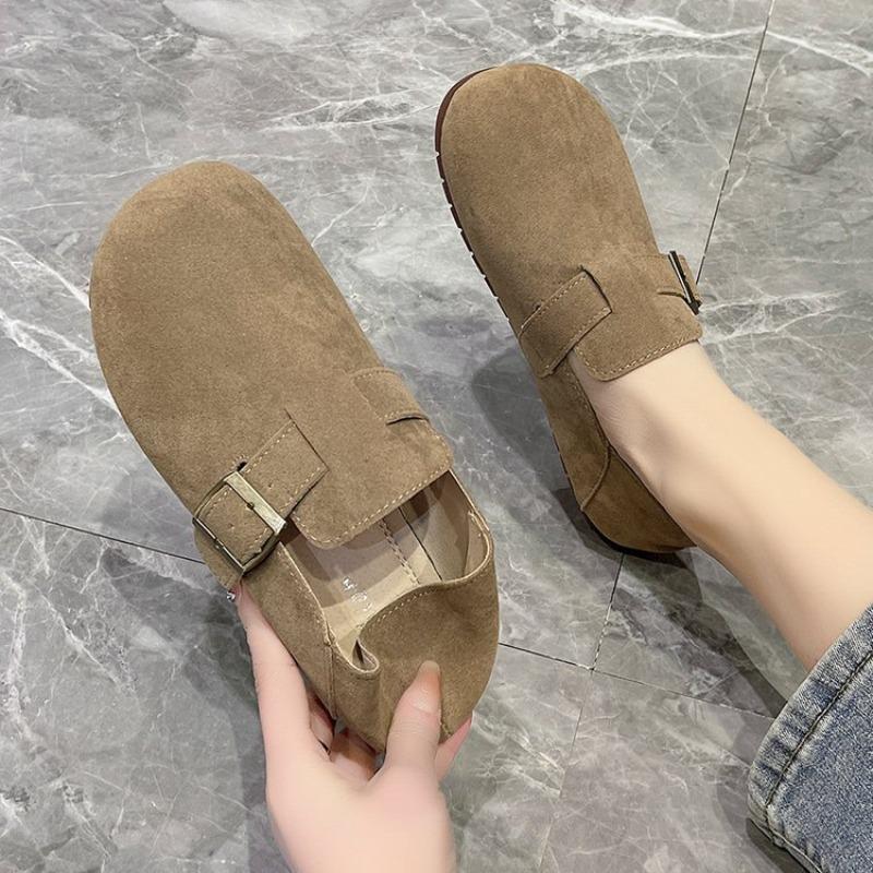 

Женские винтажные замшевые слипоны в стиле Birkenstock, повседневные лоферы 35 хаки