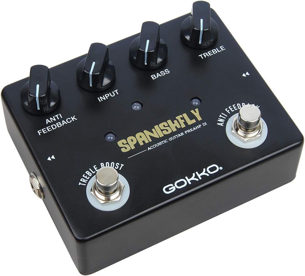 

GOKKO AUDIO Acoustic Guitar Preamp Box Effects Pedal SPANISHFLY D.I. GK-32