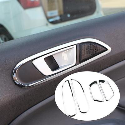 4pcs Car Inner Door Handle Bowl Cover Trim Sticker for Ford Fiesta MK7 2009-2014 for Ford Ecosport 2013-2021 Accessories