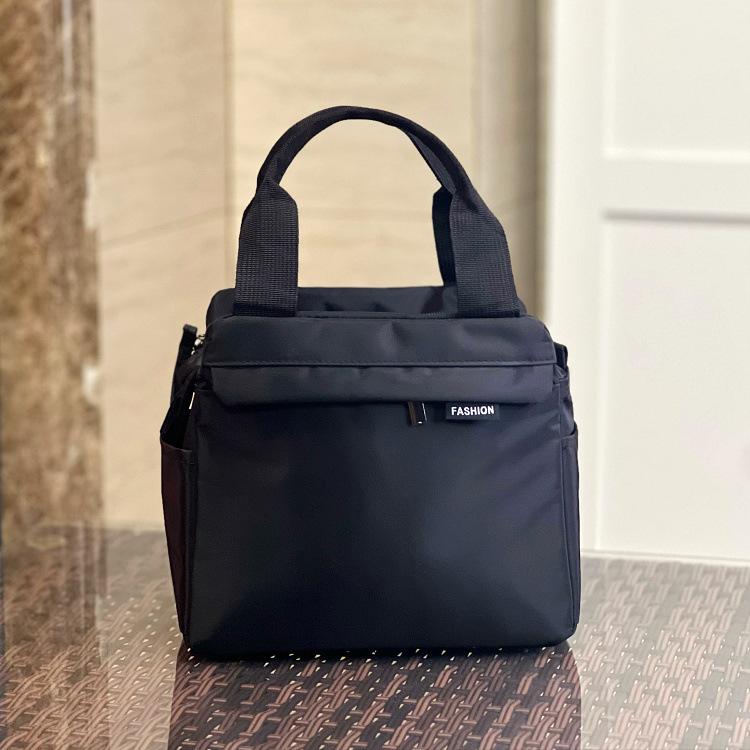 

Portable Oxford Fabric Lunch Bag Waterproof Insulated Food Tote Reusable Lunch Box Handbag for Women Men Work School Picnic чёрный
