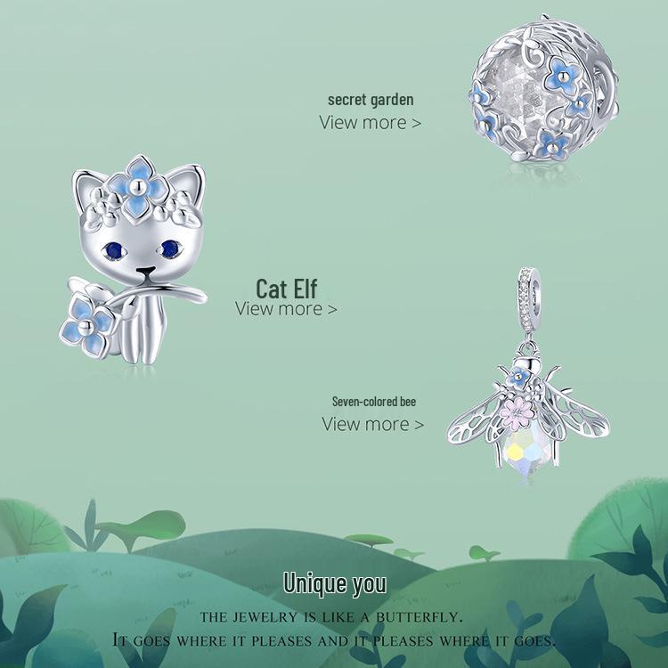 Colorful Dreamy Bee Pendant Bracelet, Silver Ziyun, 925 Silver, Forest Inspired, Girly Accessory, BSC395.