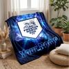 Preston North End Custom Name Text Flannel Blanket Soccer Logo Personalized Fleece Throw Blanket Special Gift For Sofa Bedroom Home