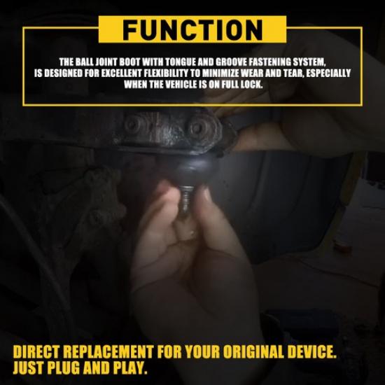 14PCS Universal Rubber Tie Rod End Ball Joint Dust Boot Dust Cover Set Kit Black