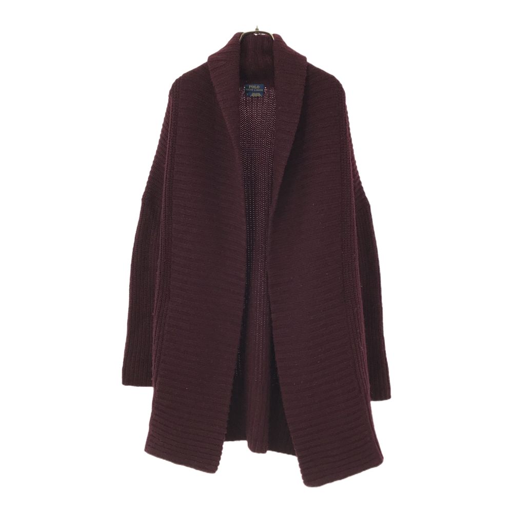 

POLO RALPH LAUREN wool blend Long sleeve knit cardigan S Dark red Men s Used