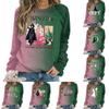 Women's Fashion Casual Long Sleeve Loose Printed Sweatshirt
