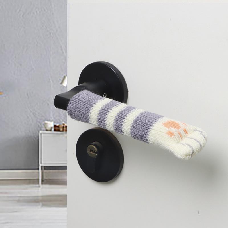 Knitted Thickened Anti-Collision Door Handle Cover for Winter