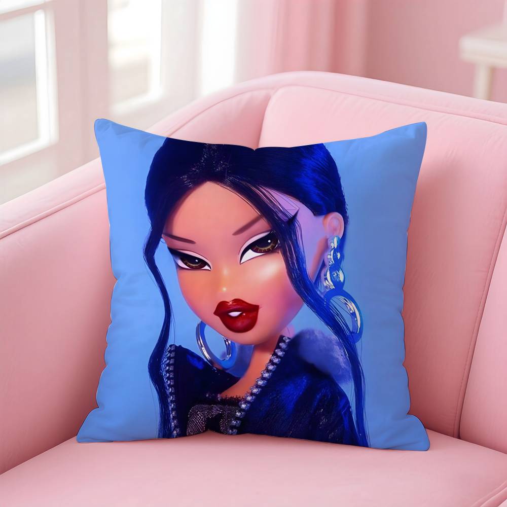 B-BratzZ Fashion m-Mask g-Girl Pillow Case Pattern Printing Pillowcase Living Room Sofa Cushion Cover Bedroom Room Decor