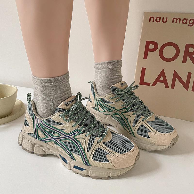 Retro Casual Shoes Breathable Mesh Sports Shoes Student Running Shoes Fashion Women's Shoes