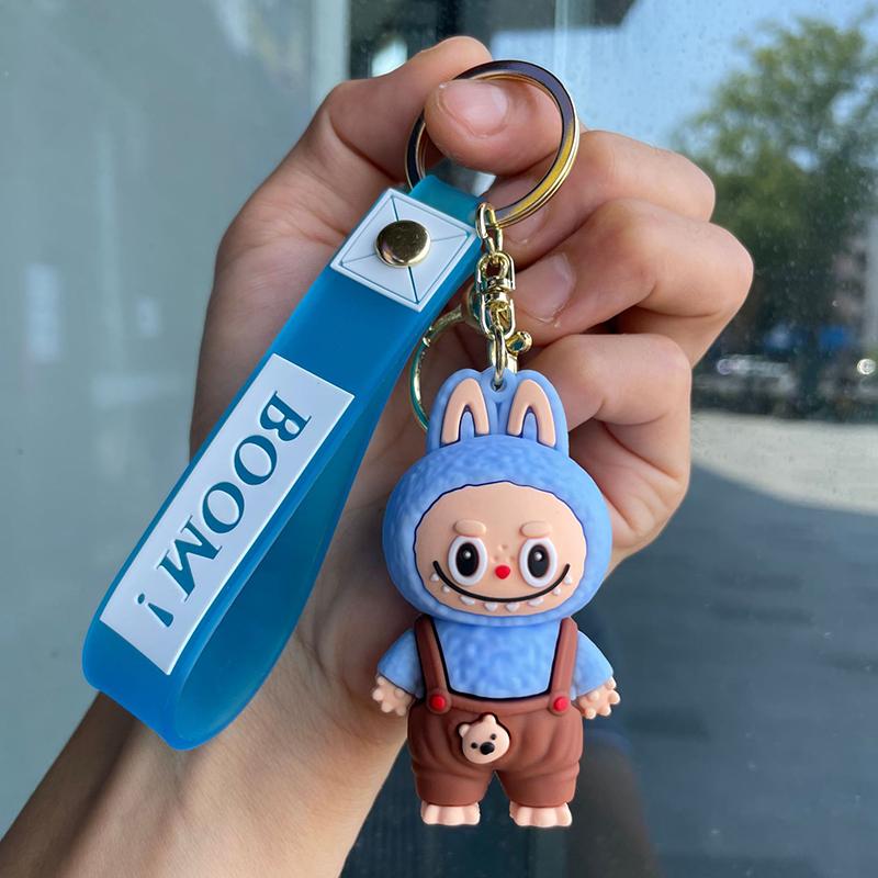 

Креативный забавный брелок-подвеска в виде мультяшной аниме-куклы, предотвращающий потерю синий
