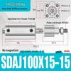 Adjustable Stroke Pneumatic Thin Cylinder - Piston Rod Sizes: 16/20/25/32/40/63