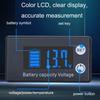 Two-Line Digital Display DC Voltmeter Lead-Acid Lithium Battery Charge Meter, Color: Blue+Temperature