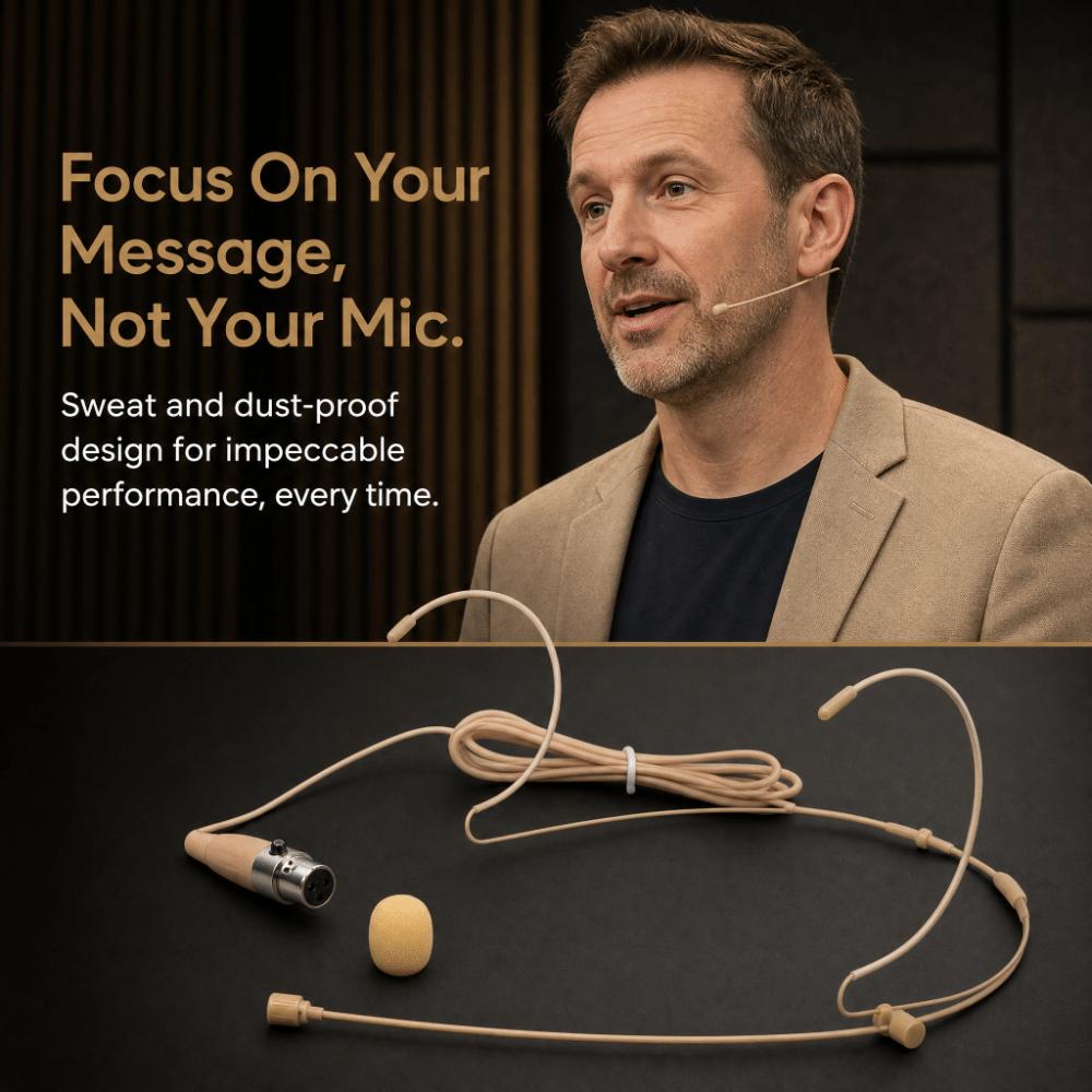 Mini XLR Connector 3 Pin Connector Headset Microphone Broadcasting