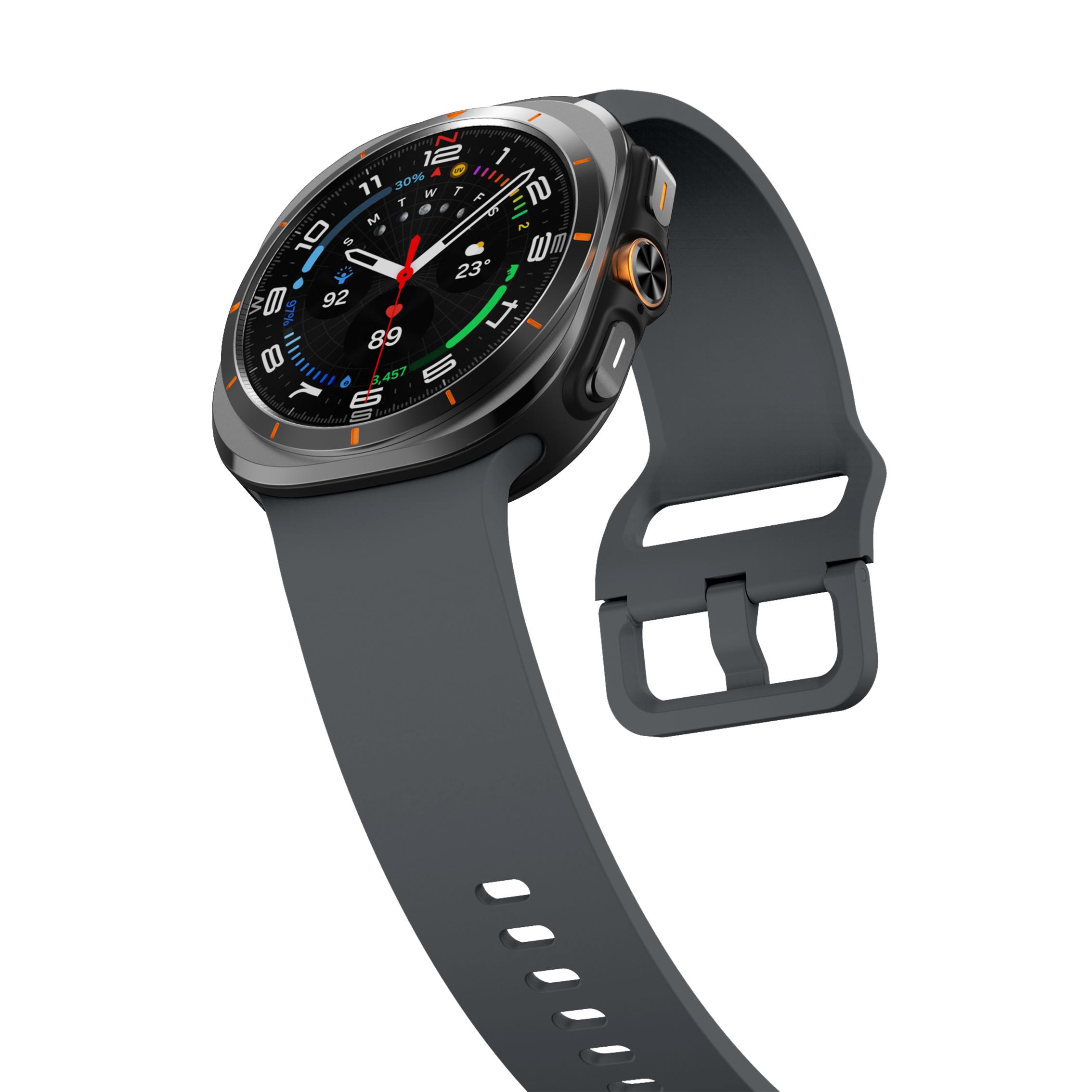 

Спортивный мягкий силиконовый ремешок для Samsung Galaxy Watch Ultra 47 мм Браслет Аксессуары для ремешка Samsung Watch Ultra Galaxy Watch Ultra темно-серого