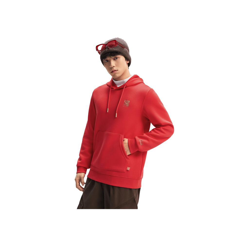 Li Ning Sports Trend Series Hooded Letter Pattern Embroidered Sweatshirt Men sweatshirt AWDW111-2