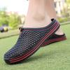 Summer Sandals Mesh Slippers Men's Casual Bird's Nest Cave Beach Shoes Gloves Lazy Half Slippers Large Size 407