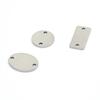 In Stock: 304 Stainless Steel Double Hole Oval Tags for DIY Jewelry, Laser Engravable Pendants