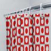 Modern Red White Bathroom Shower Curtain Polyester Fabric Waterproof Decoration Home Bathing Room Decor Customizable Size: 180cm