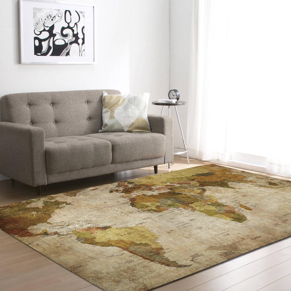 World Map Living Room Carpets Large Boys Bedroom Rug Kids Baby Play Rugs Kitchen Mat Memory Foam Home Decor Bathroom Floormat