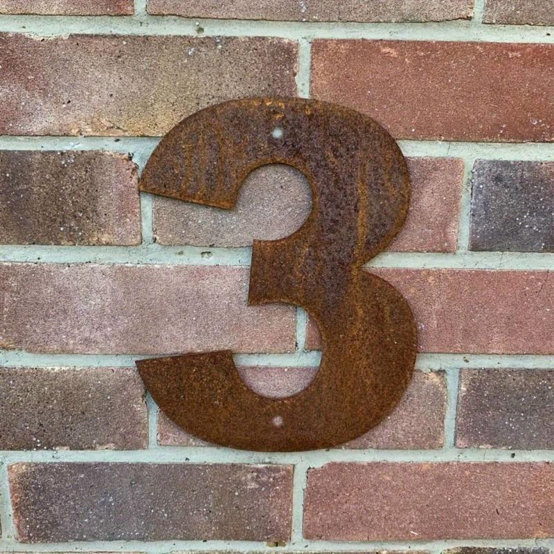 Rusty Metal Address Numbers Letters Vintage Outdoor Decor