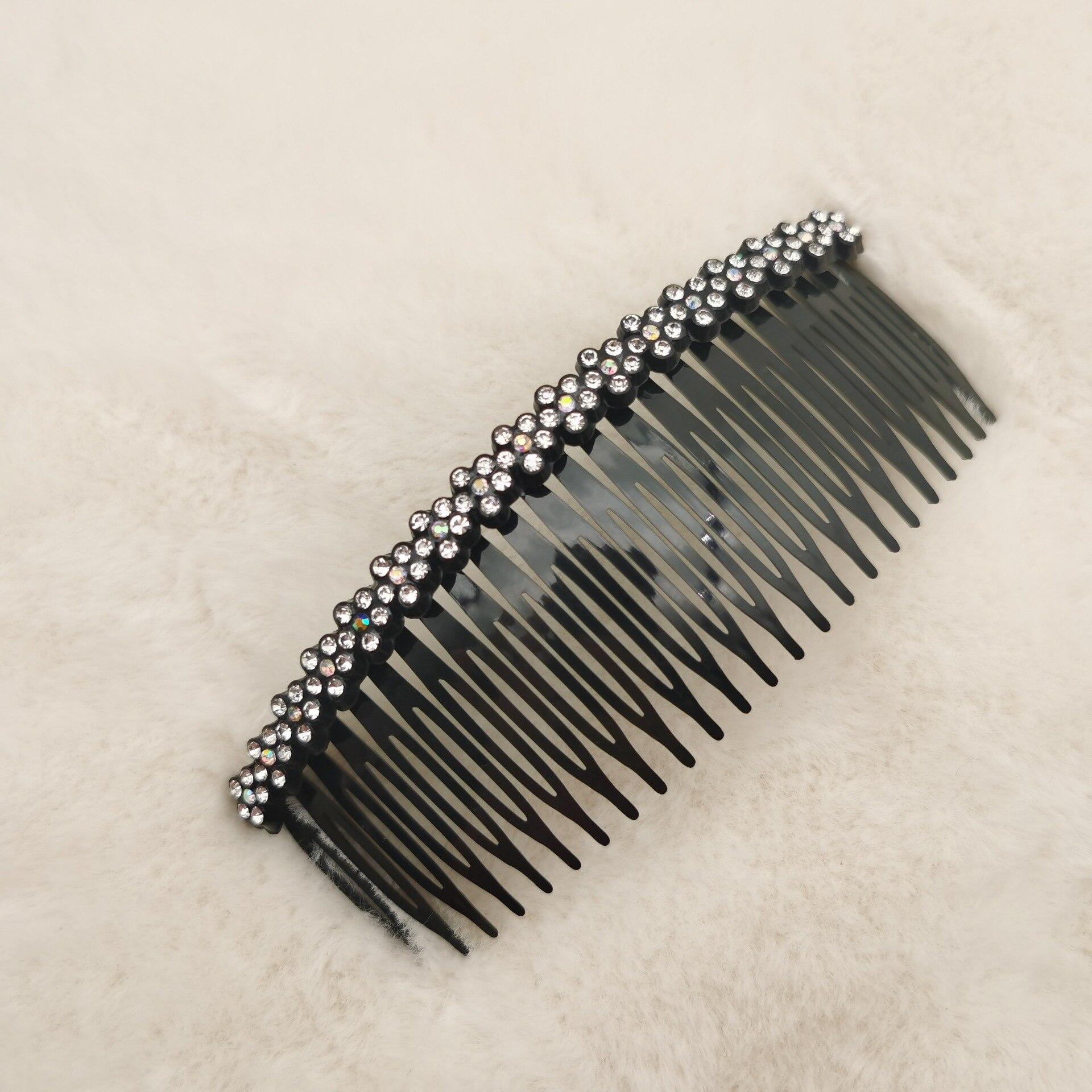 

Женские боковые гребни для волос с прямыми зубцами Шпилька для волос Расческа для волос Боковой зажим для волос Свадебная фата Расческа Головные уборы Корейский инструмент для укладки