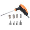 T-wrench Tools with 6/8/10/45mm TX-Star Bit Socket 60029070300 Multifunction Metal T-shaped Wrench Hand Tools