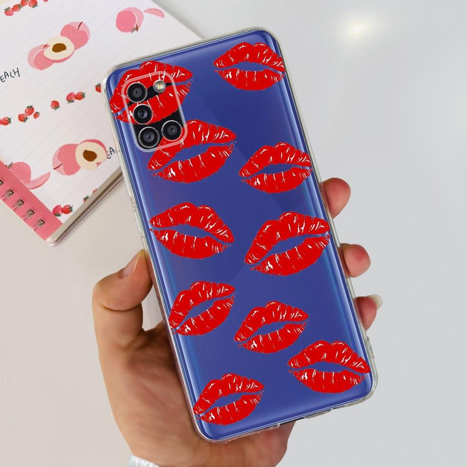 For Samsung A51 Case SM-A515F Flower Cover Fashion Silicone Soft Bumper Clear Funda For Samsung A31 A71 SM-A315F A 51 Phone Case