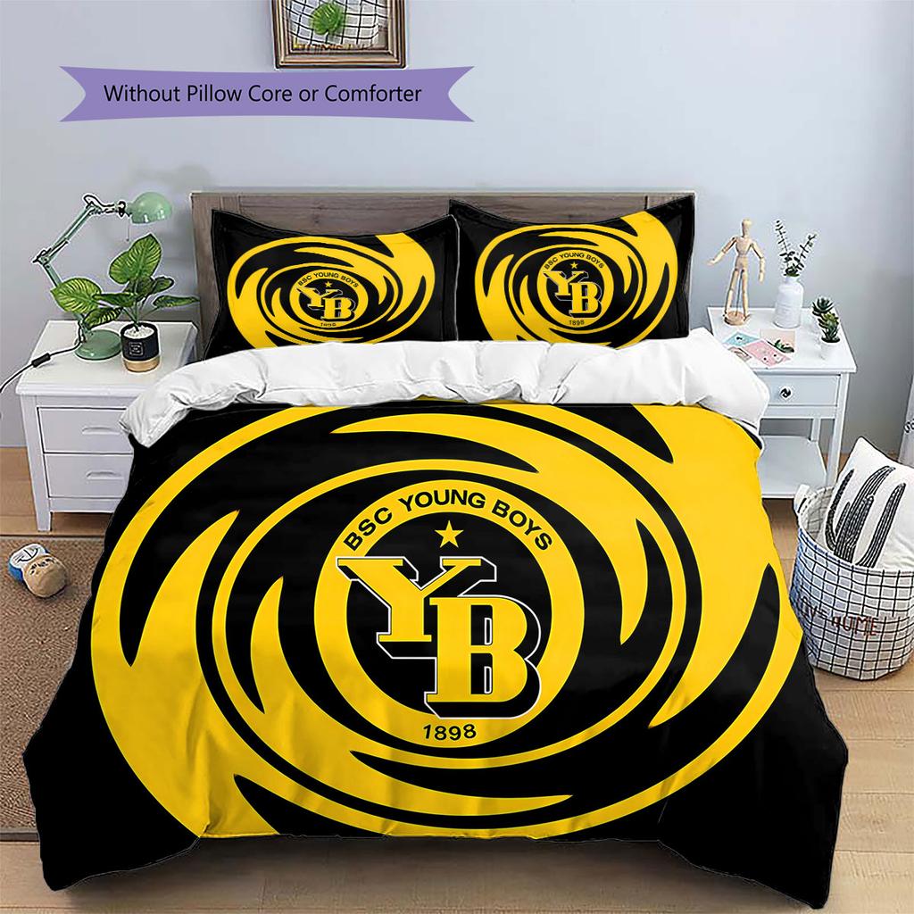BSC Young Pattern Bedding,Quilt Set Quilt Cover Pillowcase Home Birthday Gift(1 * Duvet Cover + 2 * Pillowcase, Without Core)