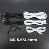 22awg 3A DC Male To Male Female Power Supply Adapter White Black Cable Plug 5.5x2.1mm Connector Wire 12V Extension Cords