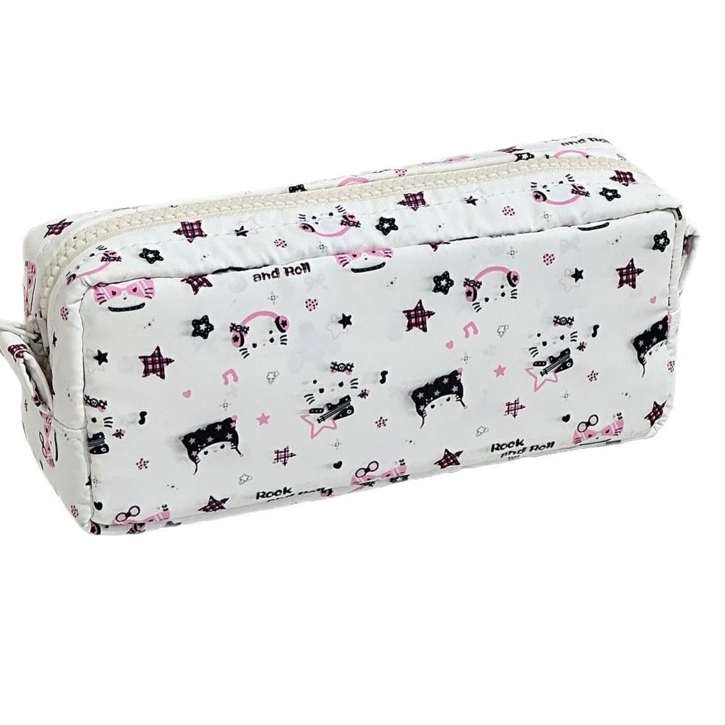 Hellokitty Canvas Pencil Case With Large Capacity For School And Office Use