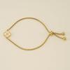 Stainless Steel Shell Clover Letter Bracelet Unique Design Fashionable Wrist Jewelry for Women
