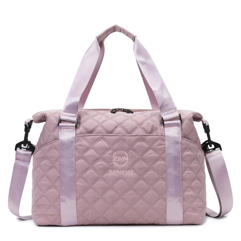 

Сумка для тренировок, фитнеса, йоги с сухим и мокрым отделением для коротких поездок, ручная дорожная сумка на колесиках с несколькими карманами розовый