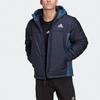 Adidas Color Block Letter Print Sports Casual Hooded Cotton Jacket Men Jacket Legendary-Ink-Blue Miracle-Grey HG8752