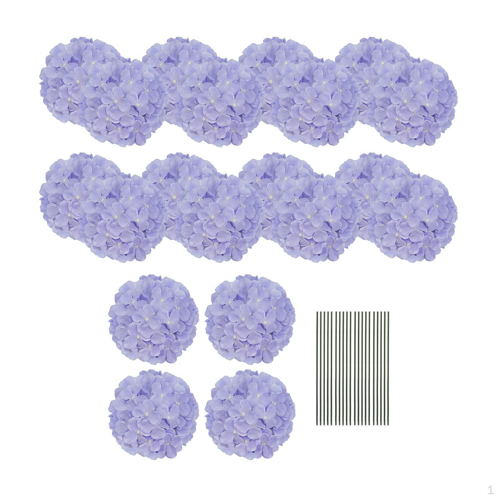 

Гортензія Штучні Квіти Декоративні DIY Фотореквізит, Штучні Головки для Фестивальної Арки Весільної фіолетовий