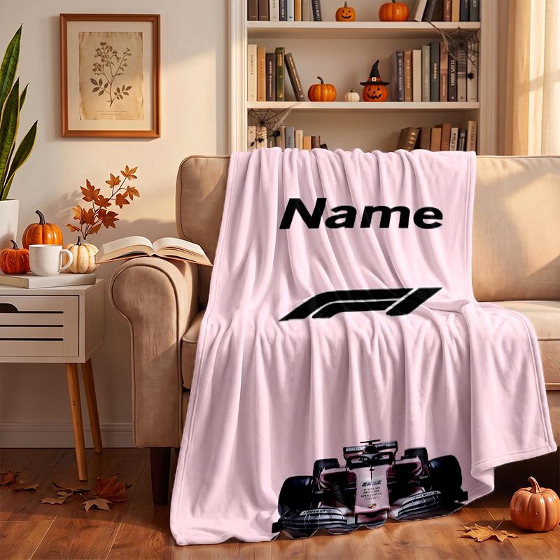 F1 Custom Flannel Blankets Soft Warm Cozy Throws for Home Decor Holiday Gifts