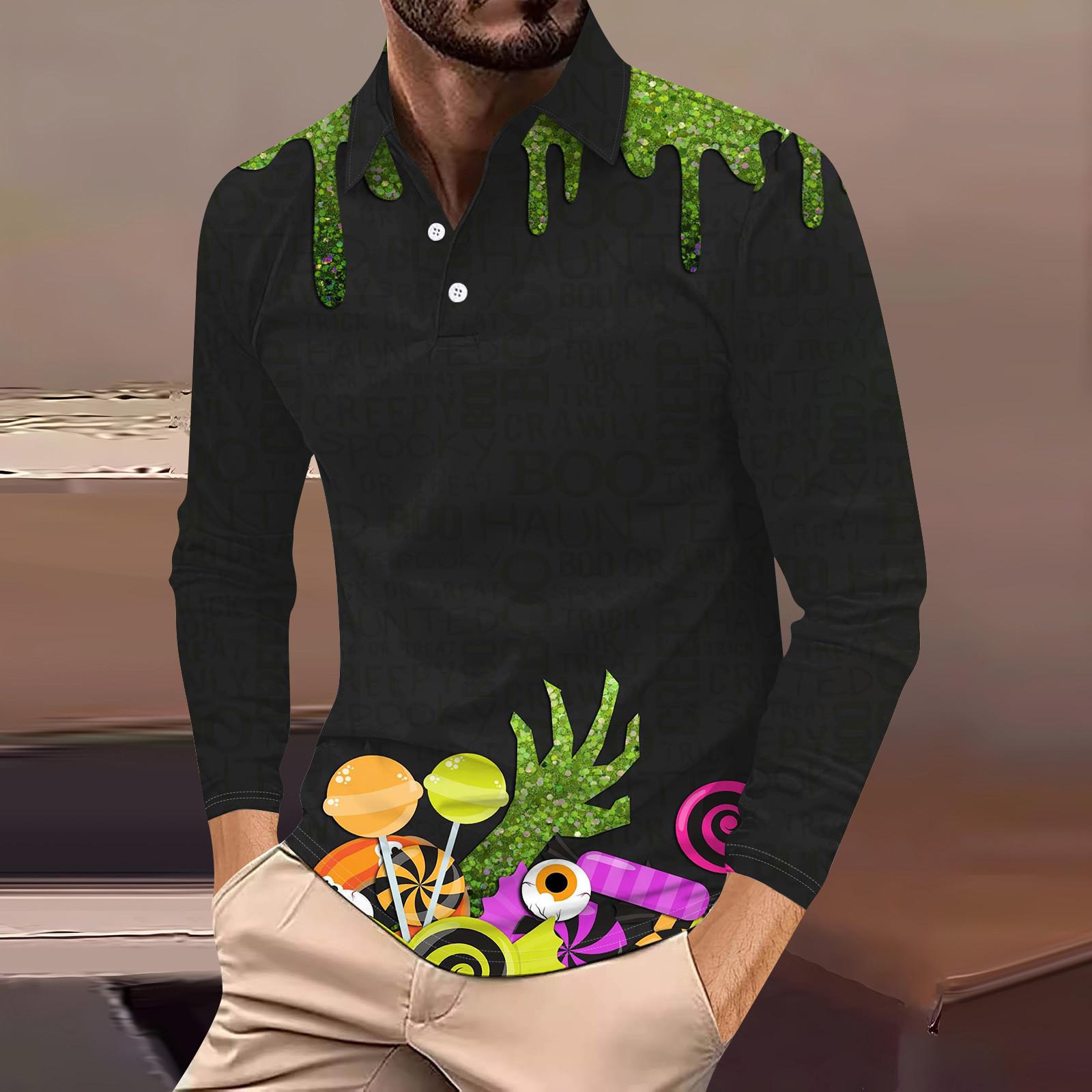 Мужская рубашка с длинными рукавами и воротником на пуговицах — фото 5