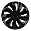 4PCS 17 Inch Hubcaps Set Stylish Universal Fit Clip On ABS R17 Wheel Cover Replacement for Most Cars Truck SUV Black
