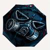 1pc Gas Mask Automatic Folding Umbrella - Lightweight, Retractable Design with 8-Rib Durability, Perfect for Outdoor Adventures, Fashionable