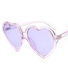Lunettes de Soleil Cœur Femmes Rétro Lunettes en Forme de Cœur d'Amour Dames Shopping Lunettes de Soleil UV400
