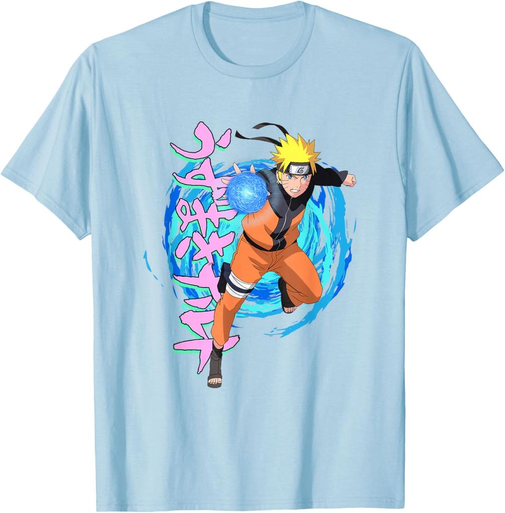 Naruto Shippuden Blue Spirals Rasengan Anime T-Shirt S-6xl