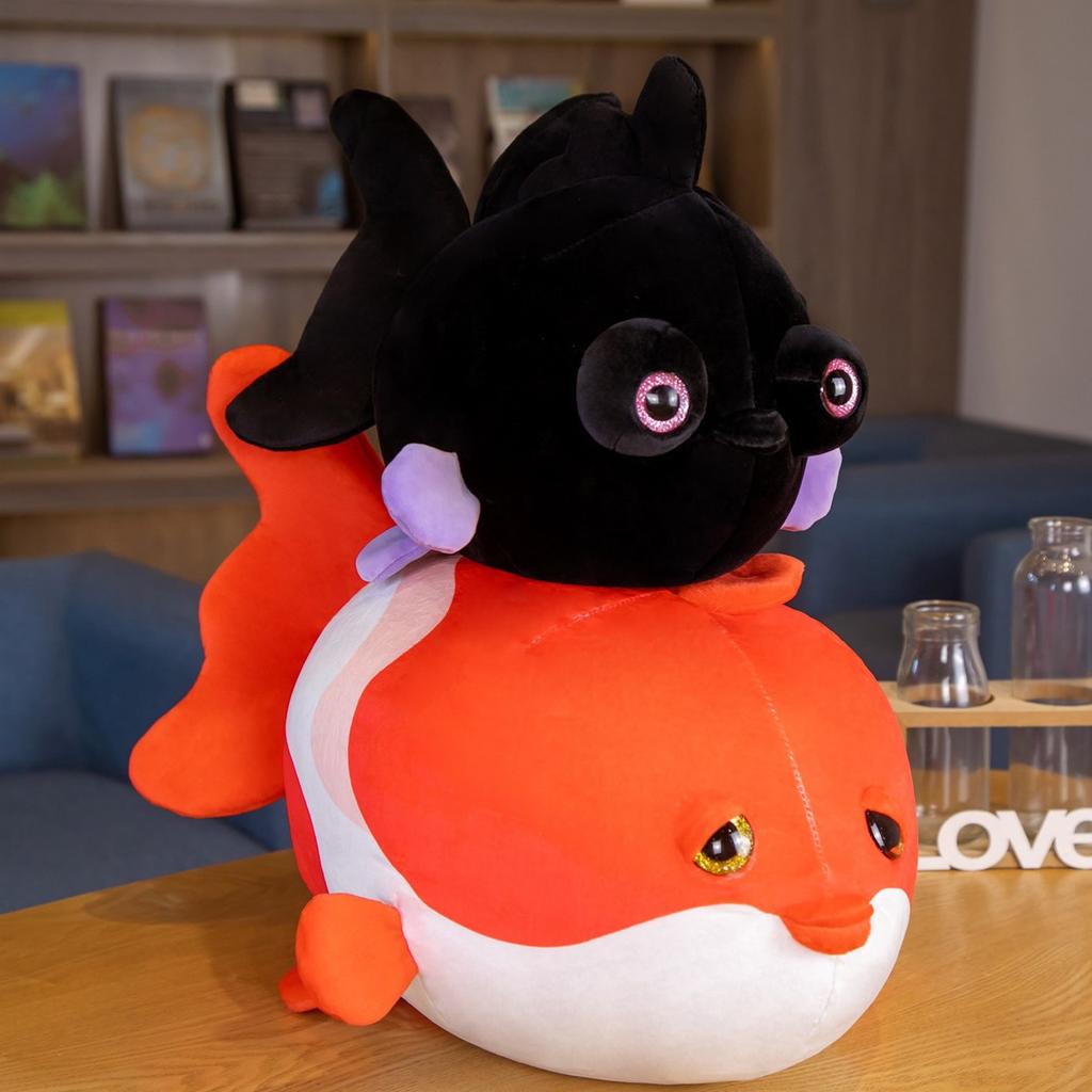 Lovely Golden Fish Plush Toys Cute Flounder Pillow Stuffed Soft Sea Animal Toys Kawaii Fish Dolls Room Sofa Decor Gift