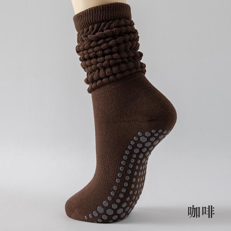 5-1 Perechi de Șosete Profesionale Anti-Alunecare pentru Yoga cu Ciorapi Extinși și Îngroșați Absorbți de Transpirație pentru Fitness, Pilates și Activități în Aer Liber